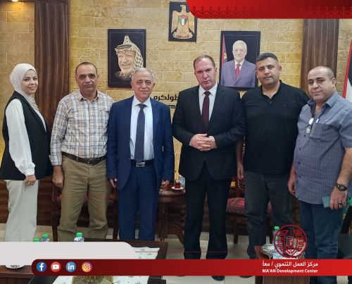 MA’AN Development Center Delegation Discusses Cooperation to Implement a Project for Improving Water Networks and Waste Management in Tulkarm